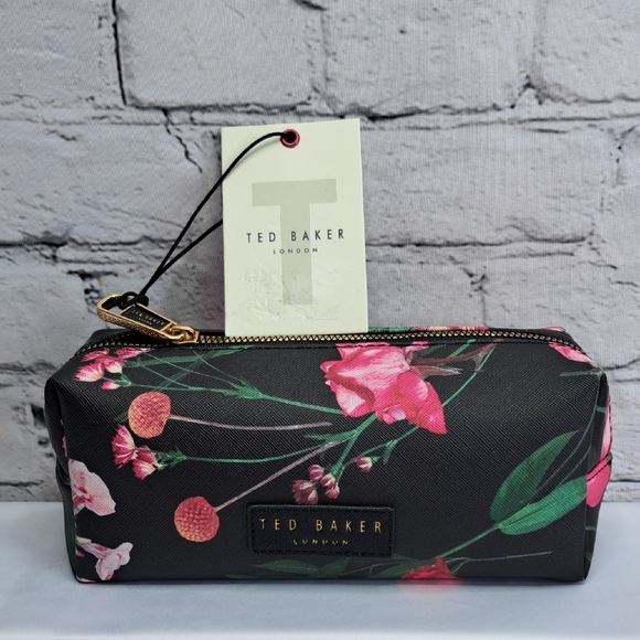 TED BAKER LONDON COSMETIC POUCH 'SCATTERED BOUQÙET' FĹORAL LOAF STYLE - Picture 15 of 16